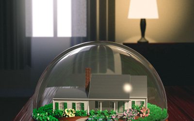 New Skills: My second attempt at 3D modeling; My Bowie House in a snow globe