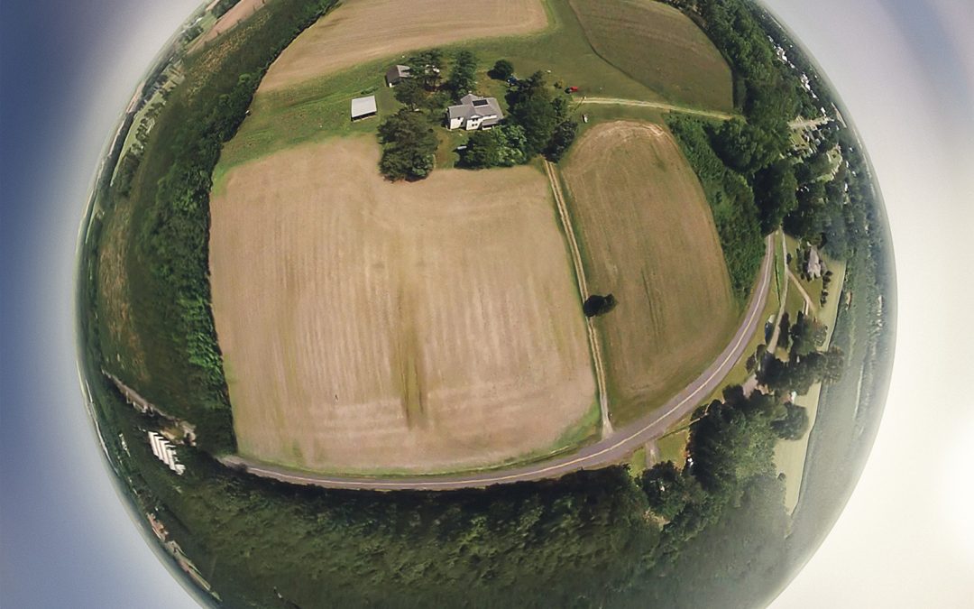 360 Aerial Panorama Stitched from Images Captured with a GoPro, Tied to A Kite; Or, Ermahgerd Kite Picture!