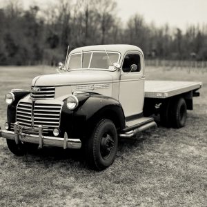 classic truck on a farm