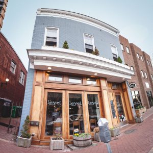 fisheye of restaurant store front